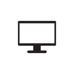 Computer monitor icon logo design template