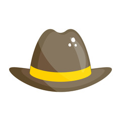 Floppy hat icon in flat vector design.