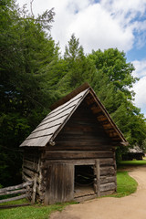 Old farm building, cades cove, smokey mountain national park, Tennessee.
