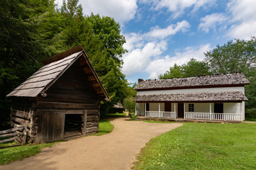 Old farm building, cades cove, smokey mountain national park, Tennessee.