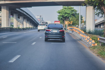 car driving on high way road