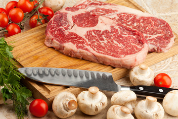 Raw fresh meat steak Ribeye