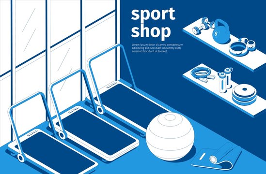 Sport Shop Isometric Composition 