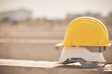 Hard hat on site construction,Supervisor architecture helmet,workman engineer professional...