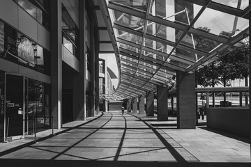 Monochrome street photography. Singapore 2020.