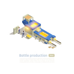 Glass Production Isometric Composition 