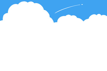 夏の青空背景フレーム