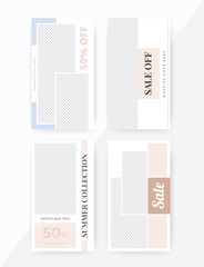 Social Media Post Set Template Design. Social Media banner Template. Anyone can use This Easily. Promotional web banner for social media. Elegant sale and discount promo. Vector
