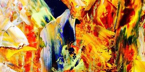 Colorful abstract background wallpaper. Modern motif visual art.  Mixtures of oil paint. Trendy...