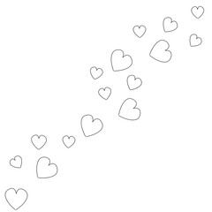Hearts love background design, vector illustration