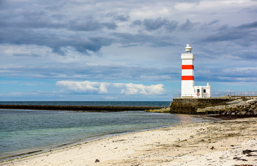 Fototapeta na wymiar Beautiful Nordic Iceland lighthouse seascape