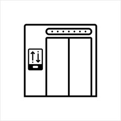 Lift Icon, Elevator Icon, Vertical Transportation Machine Used To Moves People Or Freight Between Floors, Levels