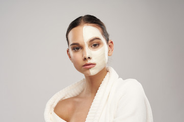beautiful woman bare shoulders spa treatments clean skin
