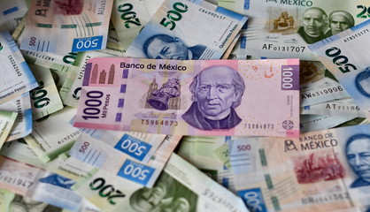 Fototapeta na wymiar pesos mexicanos