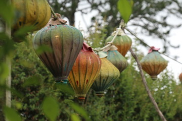 Paper Lanterns in the Garden