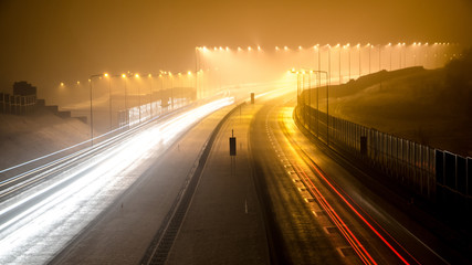 Autostrada A1 w Polsce zimą