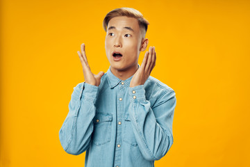 young man with funny face