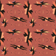 Abstract seamless colorful pattern exotic shapes backgrounds