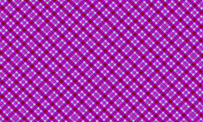 Pink Blue & Black Plaid Seamless Pattern with Squares - Background - Wallpaper - Fabric