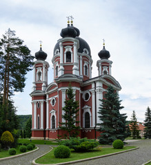 Fototapeta na wymiar Orthodox cathedral in Curchi Monastery, Republic of Moldova