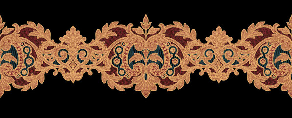 Classic paisley and fine lace pattern, Persian pattern，suitable for textile clothing and wallpaper design, invitation design