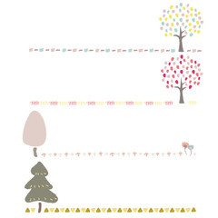 かわいい木の見出し