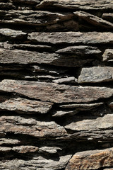 slate rock stone wall  as a background for text, space for text, no person, vertical