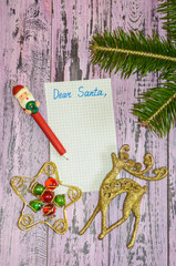 letter to Santa Claus for the new year