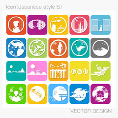 アイコン・和風（Japanese style 5）Vector Design