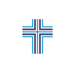 Obraz premium Cross icon on background for graphic and web design. Creative illustration concept symbol for web or mobile app