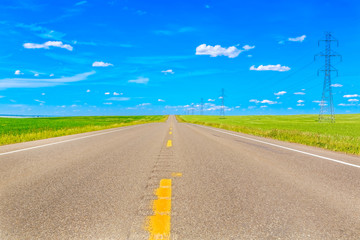 Highway across the Prairies