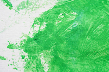 abstract image green watercolor paint on white paper background
