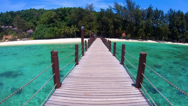 Jetty on Manukan island, Kota Kinabalu, Malaysia
