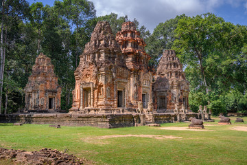 Fototapeta na wymiar Preah Ko Temple. Late 9th Century