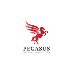 pegasus logo, horse with wings vector