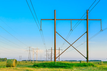 Power Lines over a Field