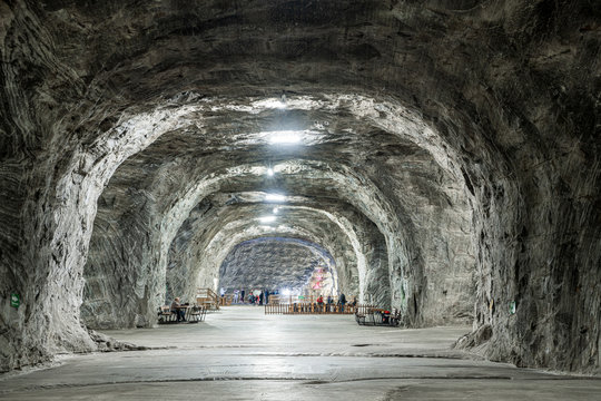 Salt mine tunnels inside Targu Ocna Salt Mine