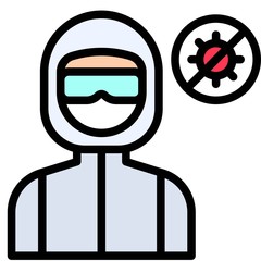 Personal protective equipment vector illustration, filled style icon