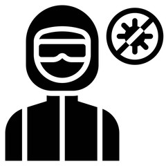 Personal protective equipment vector illustration, solid style icon