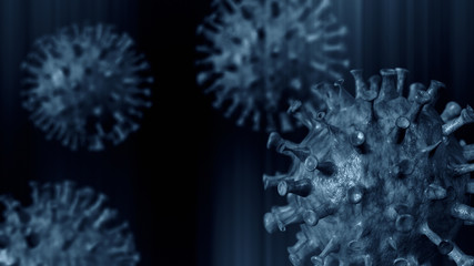 covid-19, coronavirus outbreak, coronaviruses influenza background, disease epidemic, 3D rendering of virus