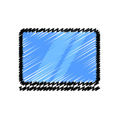 Computer monitor hand drawn icons. Vector elements for trendy and modern design. Hand drawn icons isolated on a white background. Vector illustration. Vintage icon