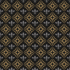 Luxury background seamless pattern. Textile design texture. Vector art.