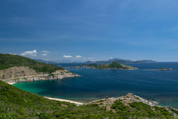 view of the bay of nha trang, vietnam, asia