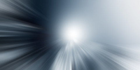 Light ray or sun beam background. Abstract blue neon light flash, spotlight backdrop with sunlight shine on dark background