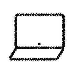 Computer monitor hand drawn line icons. Stroke vector elements for trendy and modern design. Vector hand drawn line icons isolated on a white background. Vector illustration