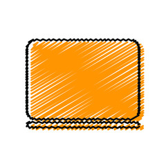 Computer monitor hand drawn icons. Stroke vector elements for trendy and modern design. Vector hand draw icons isolated on a white background. Vector illustration