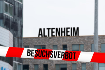 Ein Altenheim und Besuchsverbot wegen Coronavirus