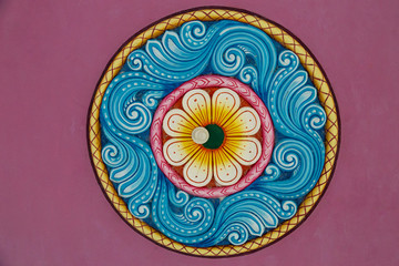 Ceiling of Meenakshi Sundareswarar Temple in the South India, beautiful vintage ceiling paintings...