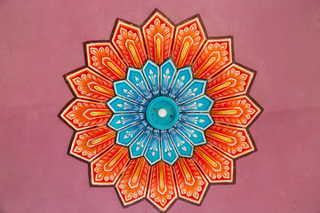 Ceiling of Meenakshi Sundareswarar Temple in the South India, beautiful vintage ceiling paintings...