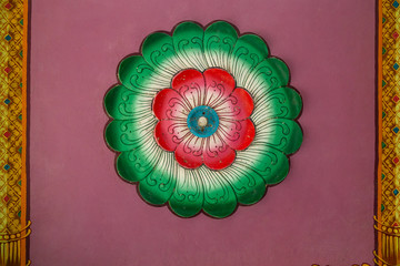 Ceiling of Meenakshi Sundareswarar Temple in the South India, beautiful vintage ceiling paintings...